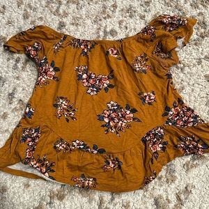 Floral off the shoulder top